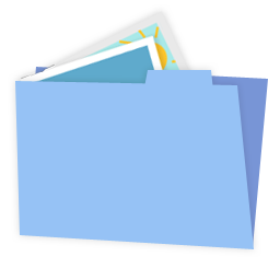 Alt, Blue, Folder, Pictures Icon