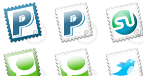 Social Post Stamps Icons