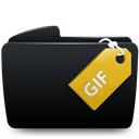 Black, Folder, Gif Icon