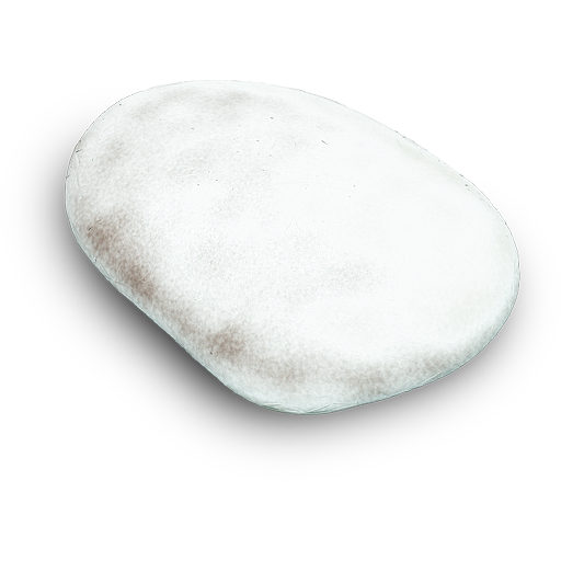 Stone, White Icon