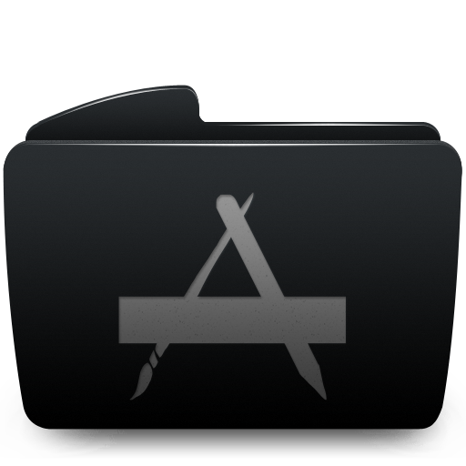 Applications, Black, Folder Icon