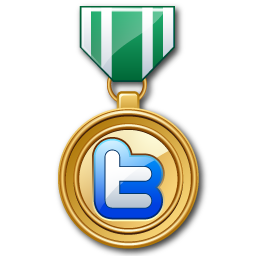 Green, Medal, Twitter Icon
