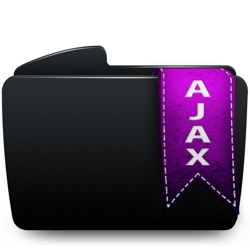 Ajax, Black, Folder Icon