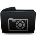 Black, Folder, Photos Icon