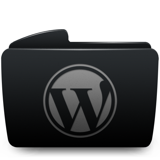 Black, Folder, Wordpress Icon