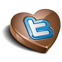 Chocolate, Heart, Twitter Icon
