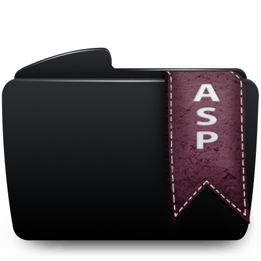 Asp, Black, Folder Icon