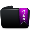 Ajax, Black, Folder Icon