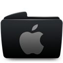 Apple, Black, Folder Icon