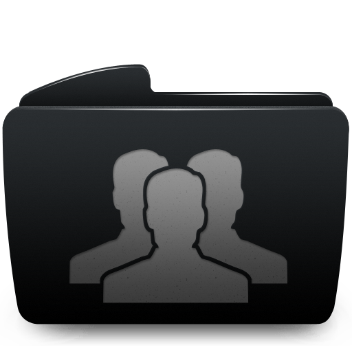Black, Folder, Groups Icon