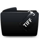Black, Folder, Tiff Icon