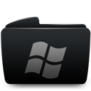 Black, Folder, Window Icon