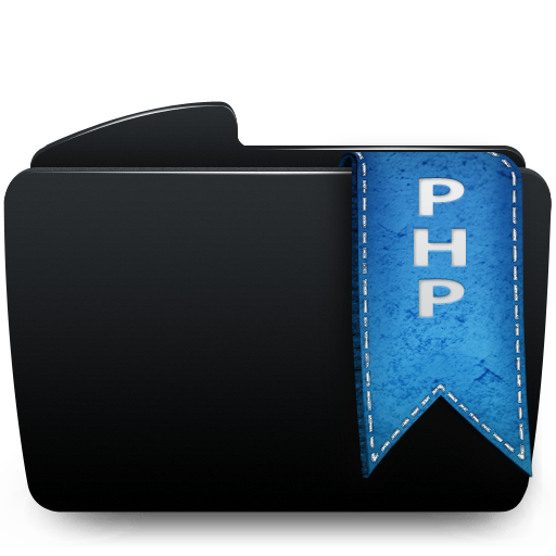 Black, Folder, Php Icon