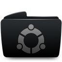 Black, Folder, Ubuntu Icon