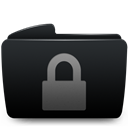 Black, Folder, Lock Icon