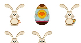 Bunny And Easter Egg Icons