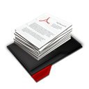 Documents, My, Pile, Red Icon