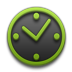 Clock, Green Icon
