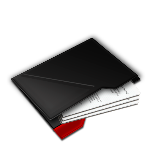Documents, Inside, My, Red Icon