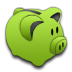 Bank, Green Icon