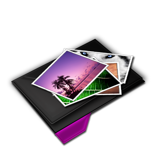 My, Pictures, Pile, Purple Icon
