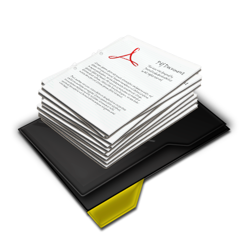 Documents, My, Pile, Yellow Icon