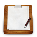Notepad, Wooden Icon