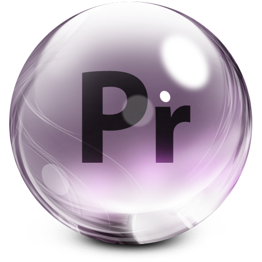 Adobe, Glass, Premiere Icon