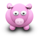 Cow, Pink Icon