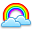 Cloud, Rainbow Icon