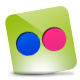 Flickr, Green, Hover Icon