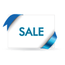And, Blue, Sale, White Icon