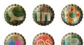 Old Bottle Crowns Icons