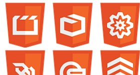 HTML 5 Technology Classes Icons