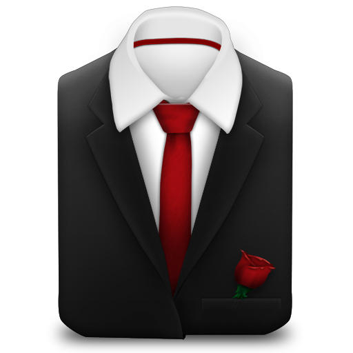 Red, Rose, Tie Icon
