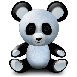 Boy, Panda, Toy Icon