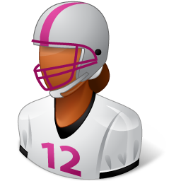 Dark, Female, Footballplayer Icon