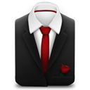 Red, Rose, Tie Icon