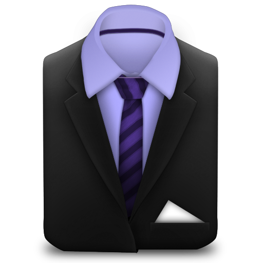 And, Purple, Stripes, Suit, Tie Icon
