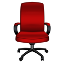 Chair, Office, Red Icon