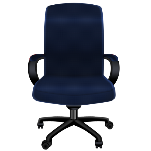 Blue, Chair, Office Icon