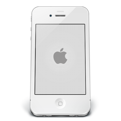 Apple, Ipone, White Icon