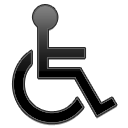 Black, Handicap, Symbol Icon