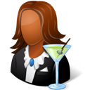 Bartender, Dark, Female Icon