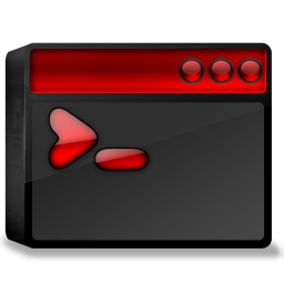 Black, Dos, Red Icon