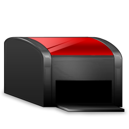 Black, Printer, Red Icon