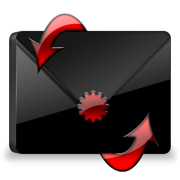 Black, Mail, Red Icon