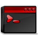 Black, Dos, Red Icon