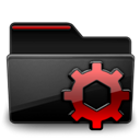 Black, Folder, Options, Red Icon