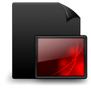 Black, File, Image, Red Icon